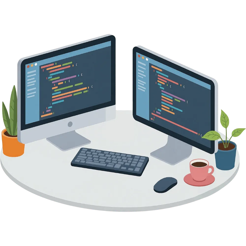 Web development process illustration